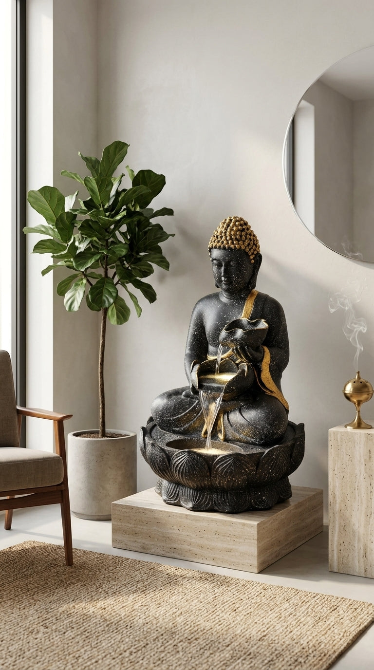 Handcrafted Buddha Indoor Water Fountain
