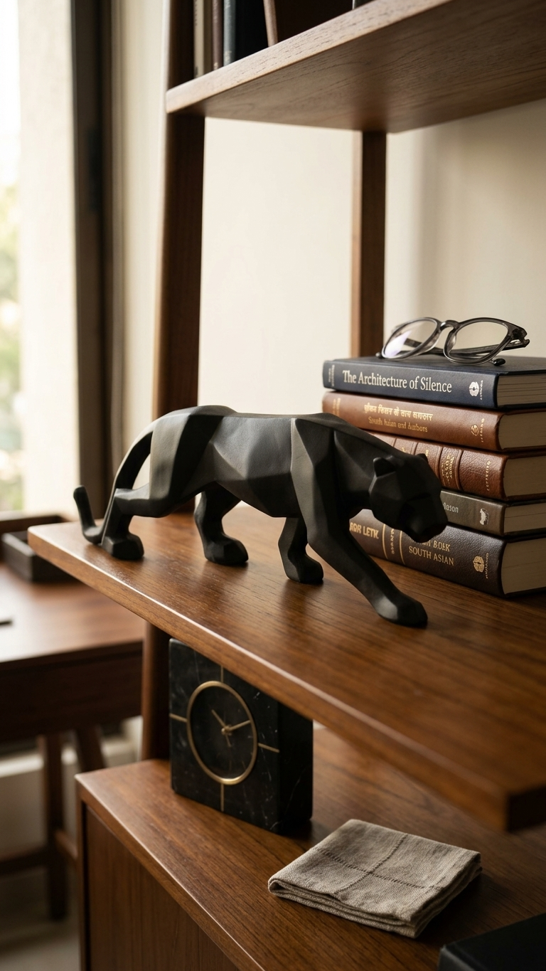 Modern Geometric Panther Decor