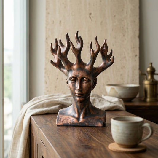 Handcrafted Tree Spirit Sculpture – Artistic Nature-Inspired Resin Bust for Luxury Home Decor