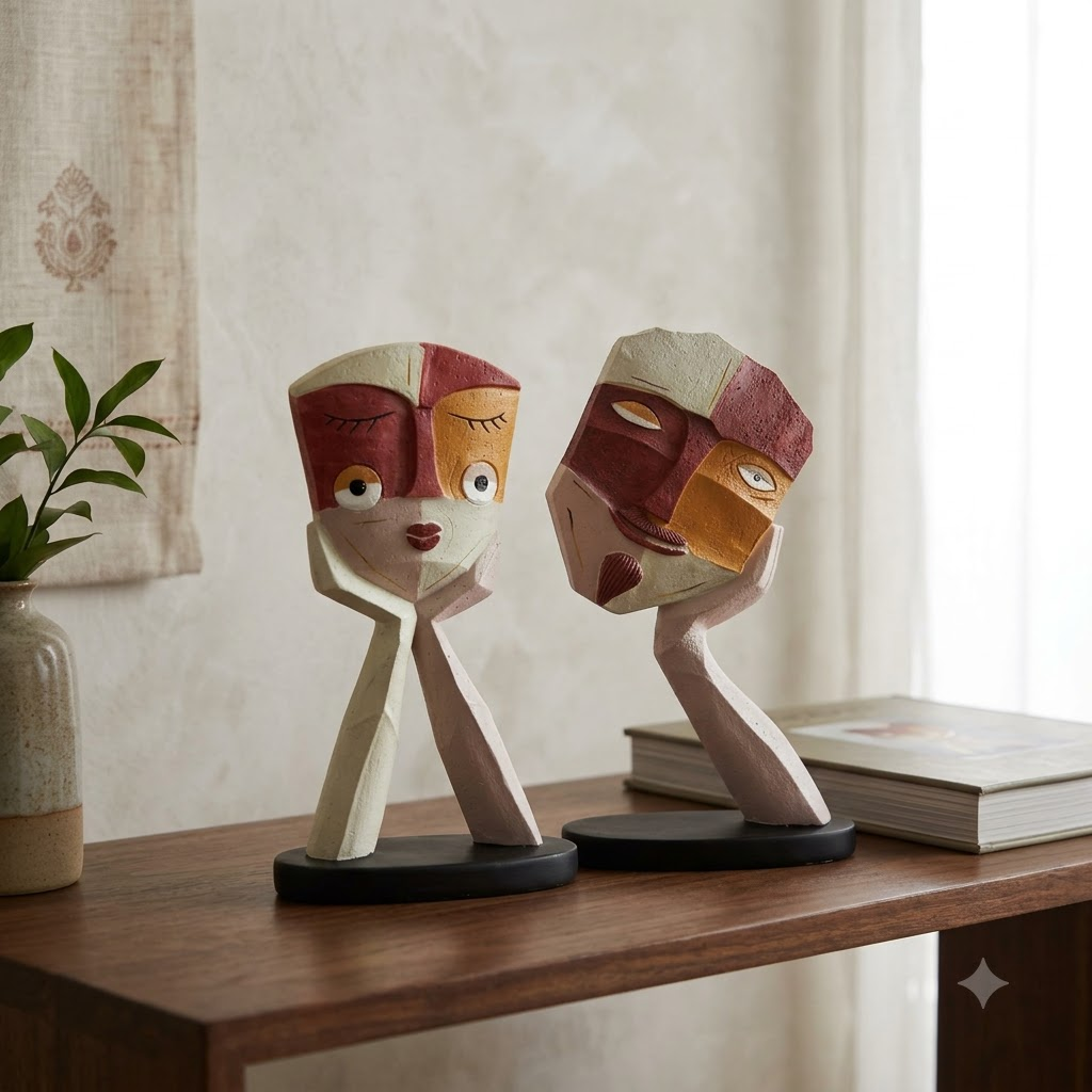 Abstract Couple Face Set