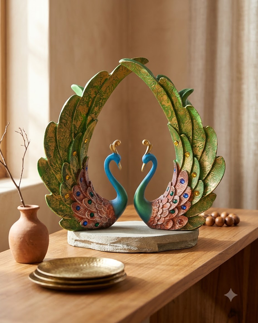 Handcrafted Peacock Pair