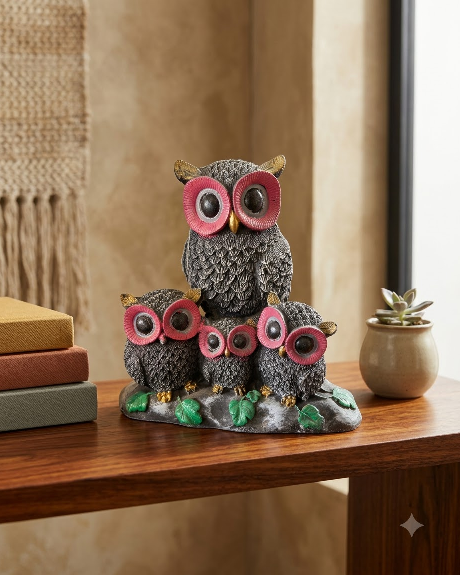 Owl Family Showpiece Set of 4
