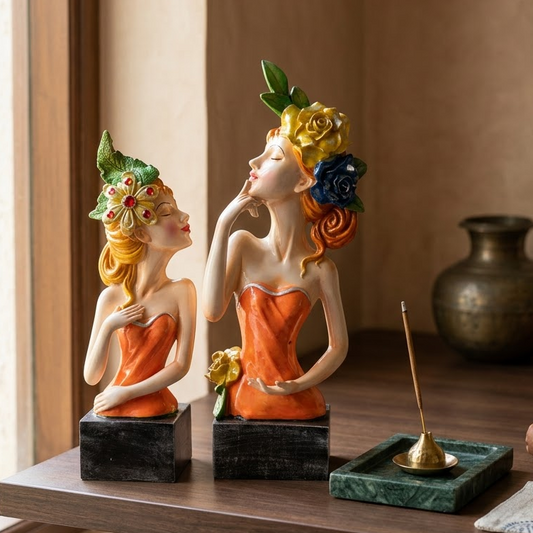 Floral Lady Set Of 2 Pieces