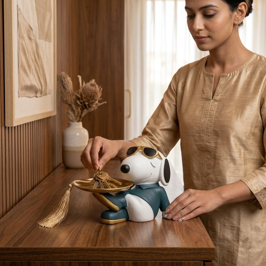 Dog butler tray figurine for home decor India–Home, Coffee Table Decor