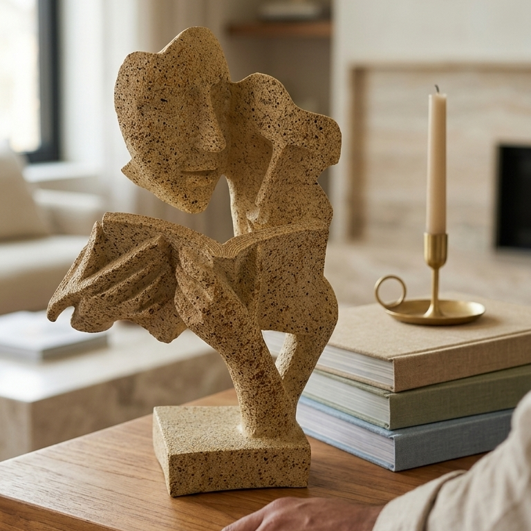 Handcrafted Couple Reading Sculpture for Home Decor – INDIAN SHOP HOUSE