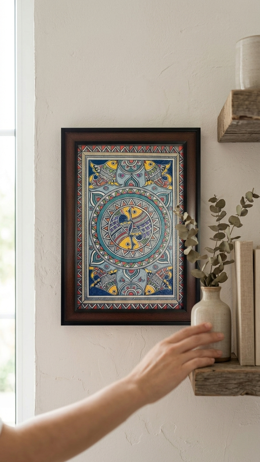 Handcrafted Madhubani Fish Painting