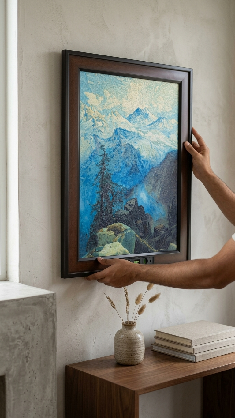Handcrafted Mountain Landscape Wall