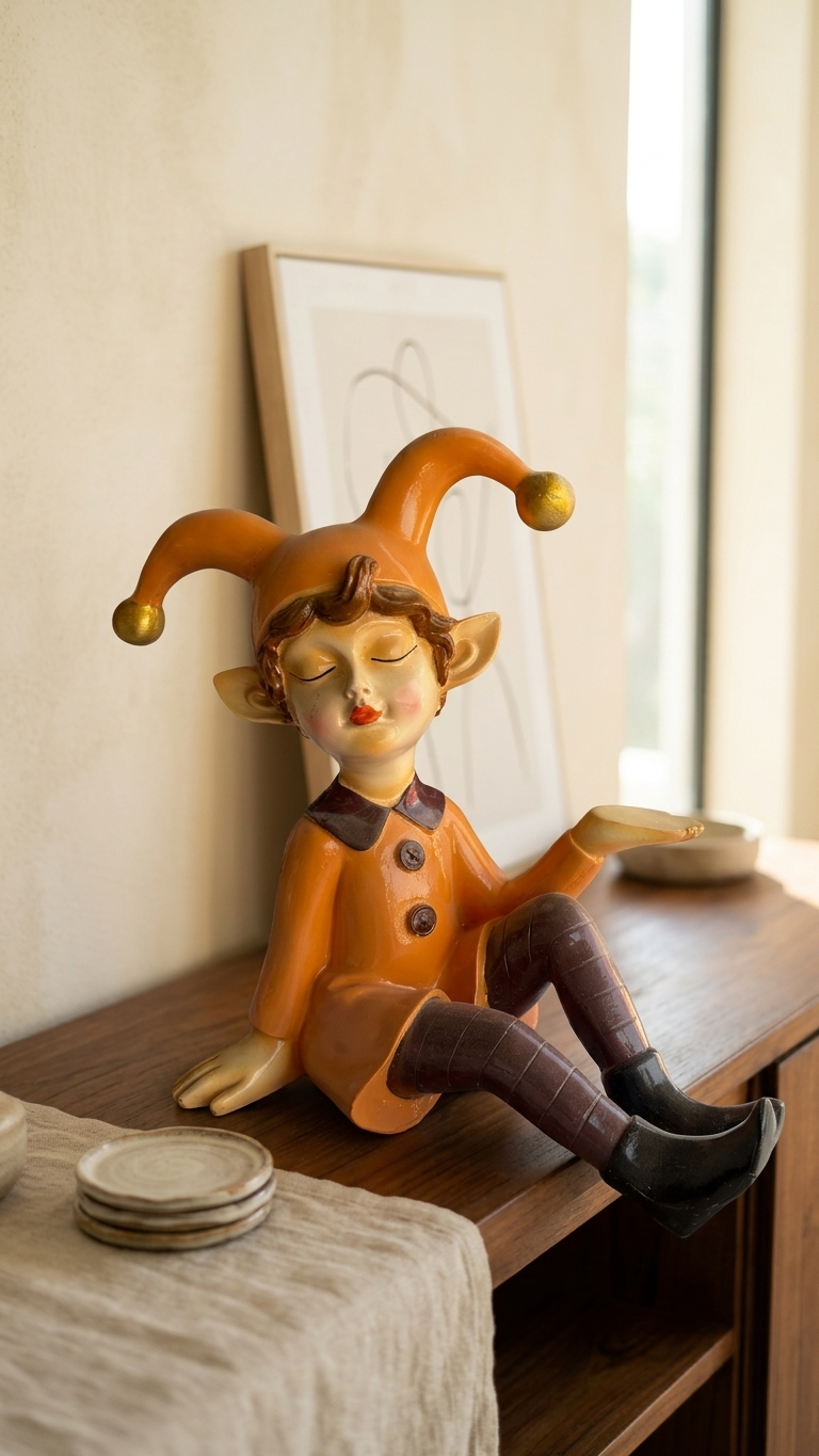 handcrafted elf showpiece