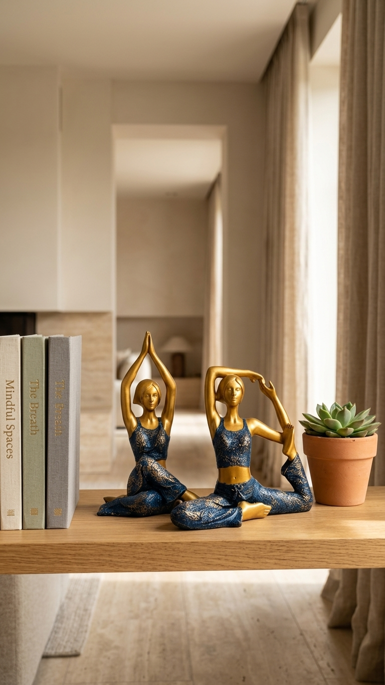 Yoga pose figurine set for home decor India – Luxury Home Decor Showpieces India