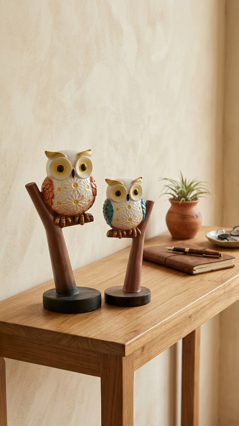 Owl showpiece for home decor India – Decorative Owl Figurine for Home & Office Decor India
