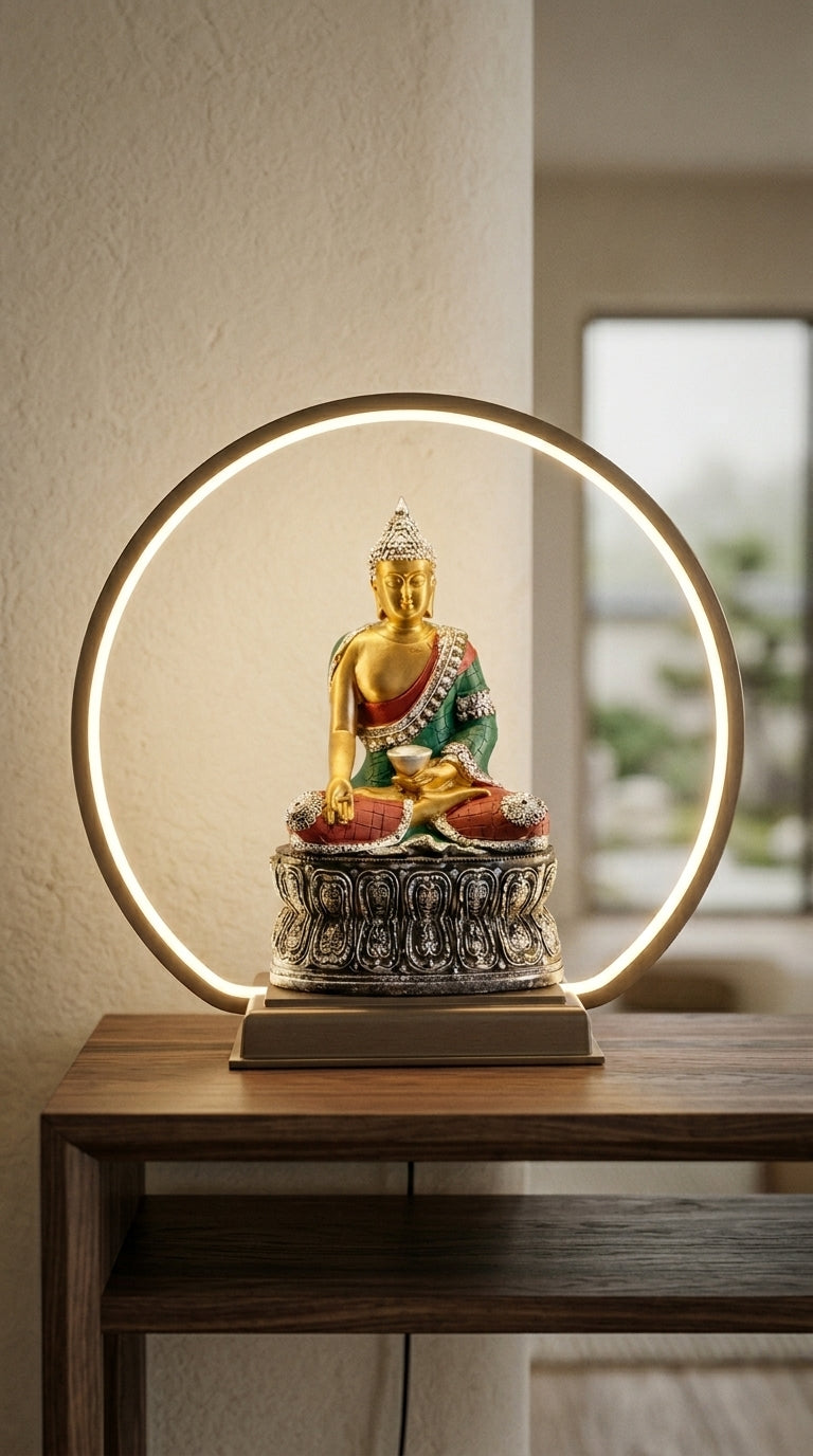 Handcrafted LED Buddha decor