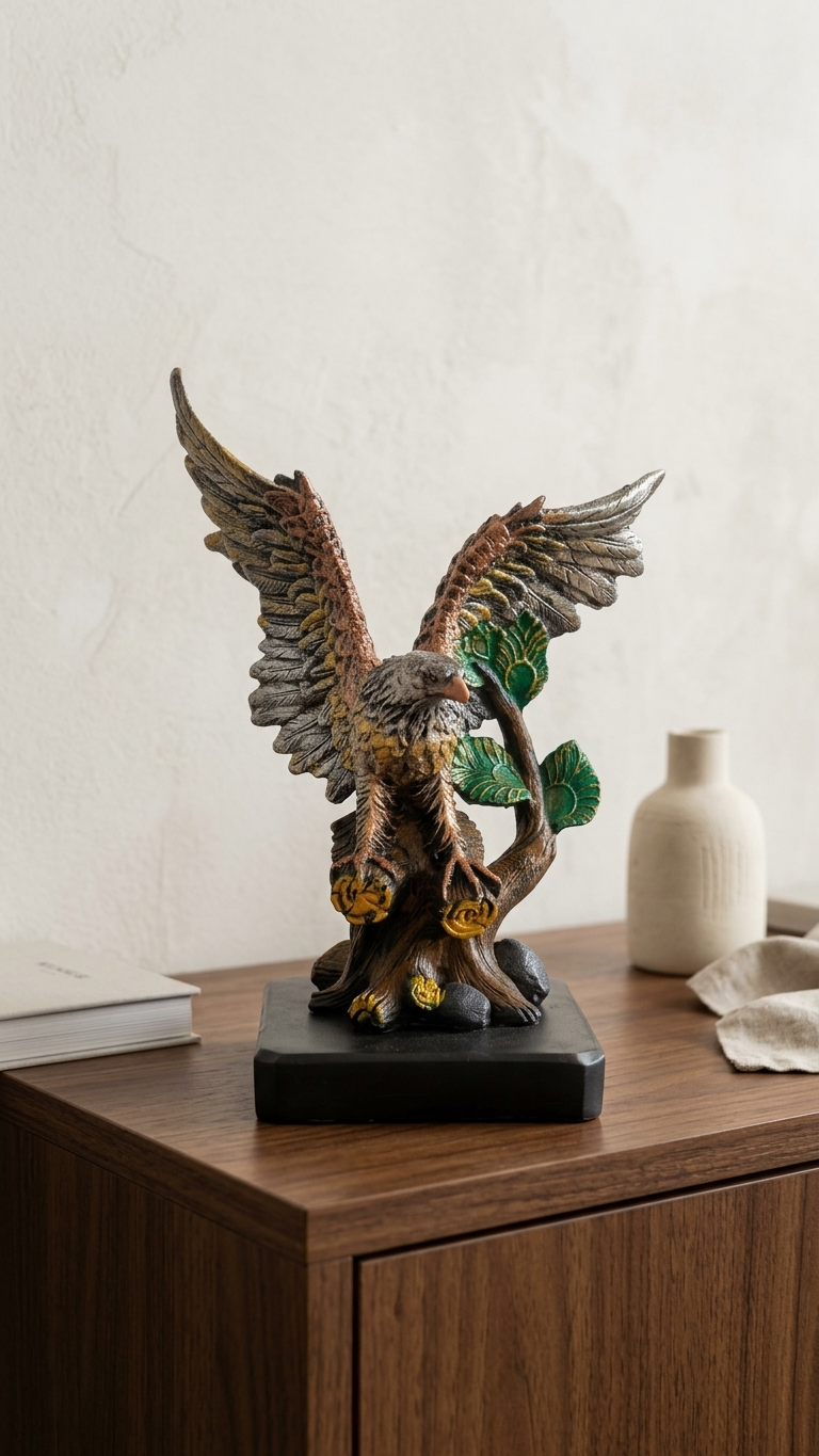 Handcrafted Eagle Showpiece for Home Decor – Premium Decorative Bird Sculpture