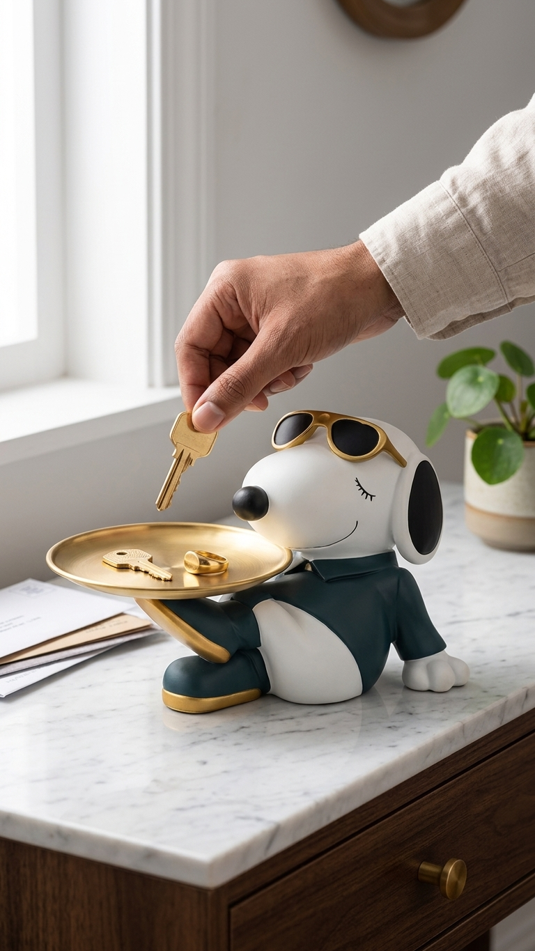 Dog butler tray figurine for home decor India–Home, Coffee Table Decor
