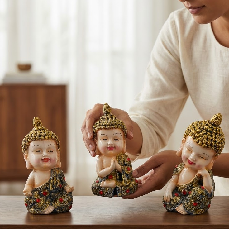 3 Wise Buddha Monk