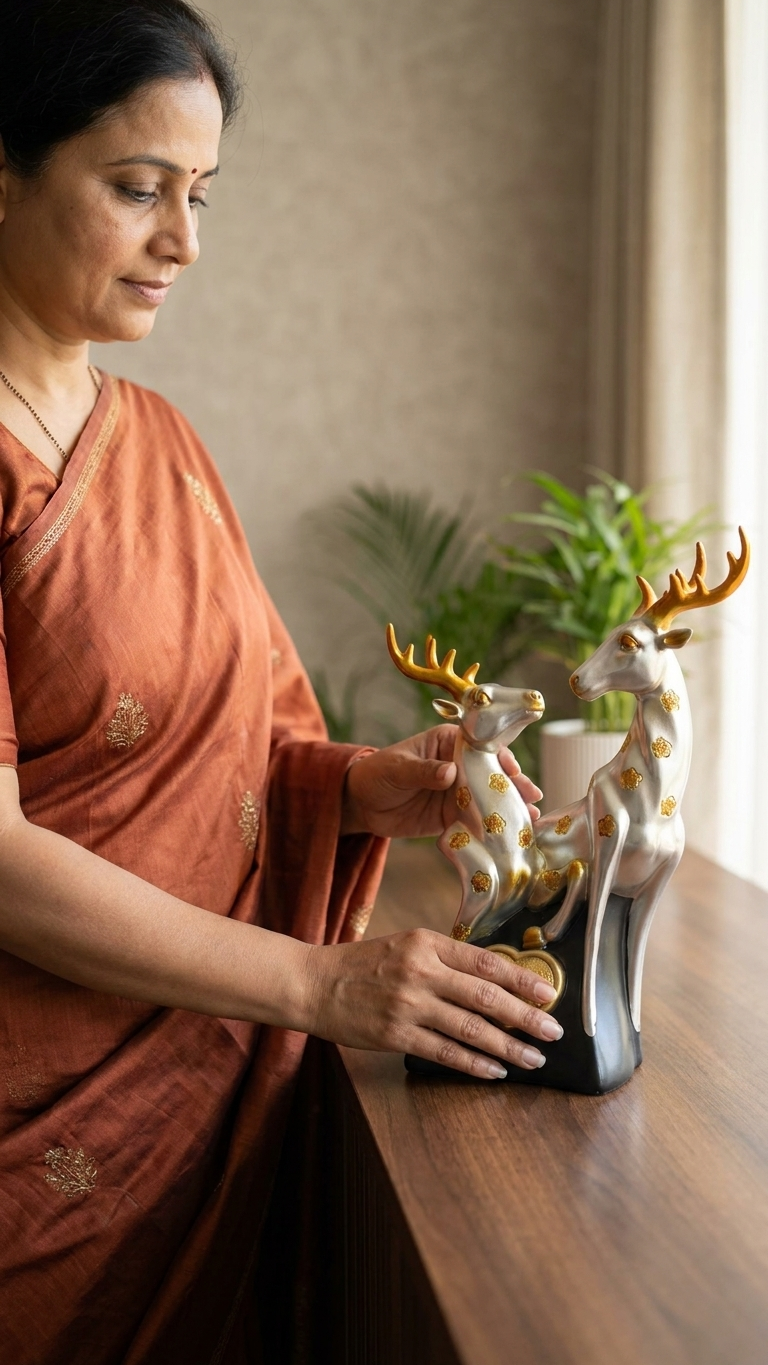 Handcrafted Deer Couple Showpiece