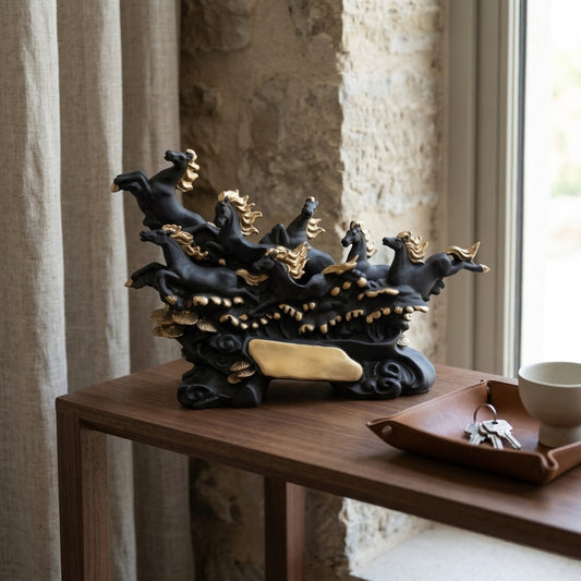 Handcrafted Seven Running Horses