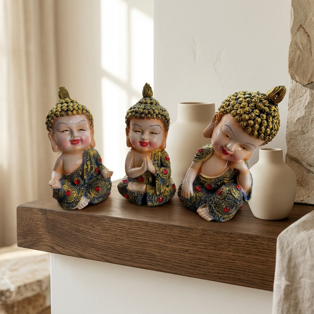 3 Wise Buddha Monk