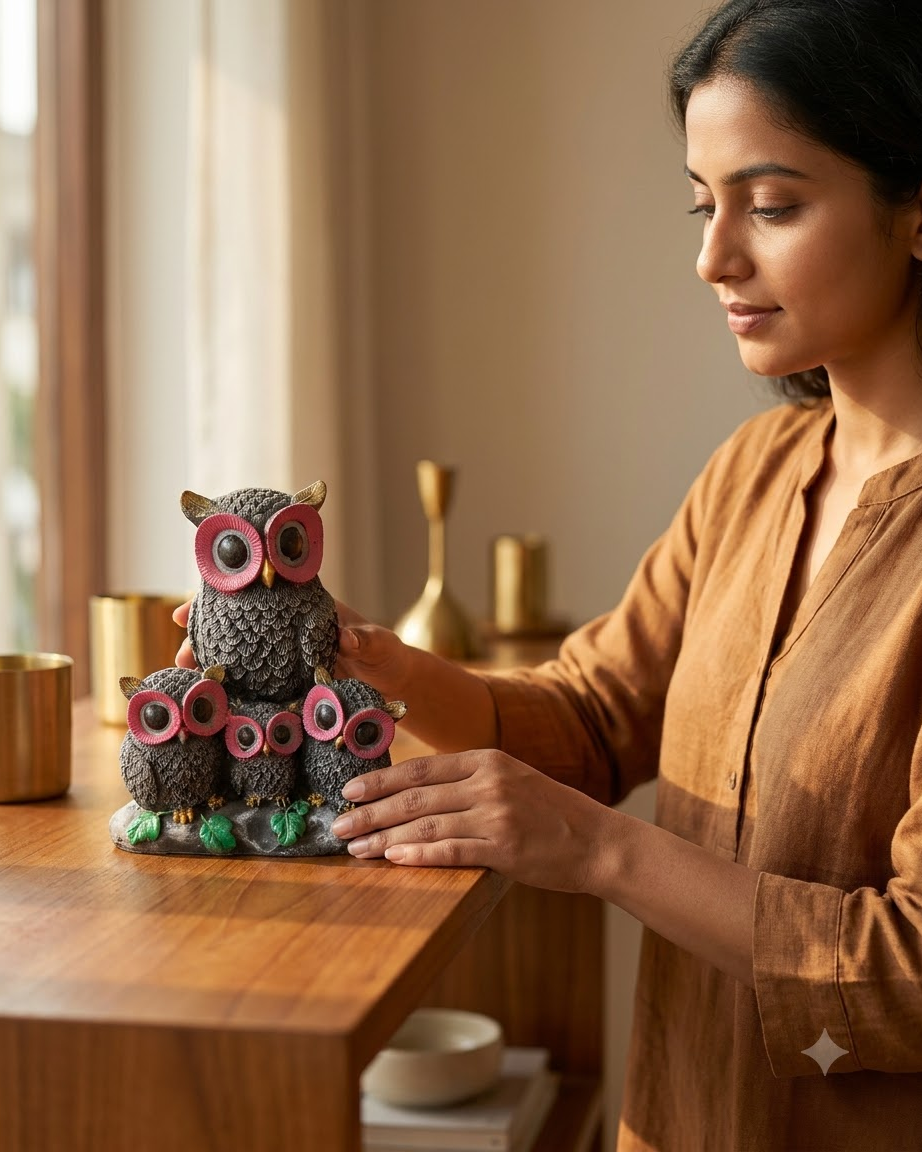 Owl Family Showpiece Set of 4