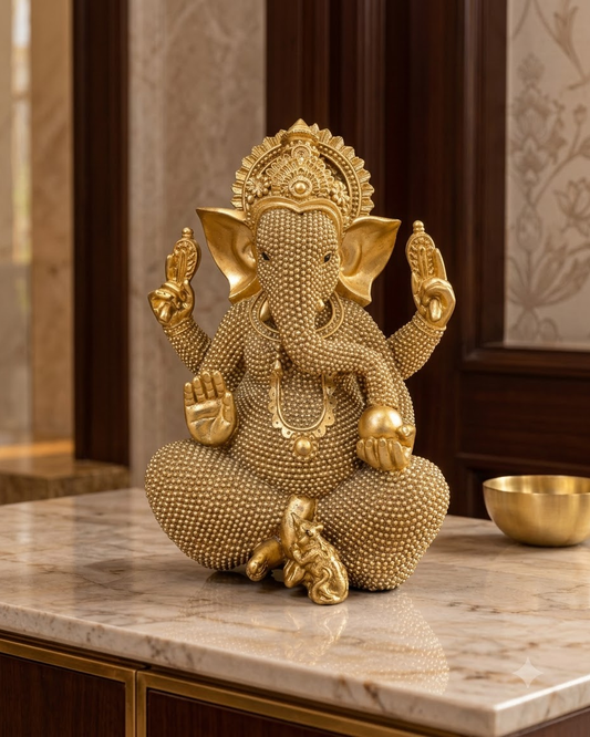 Gold Lord Ganesha Idol