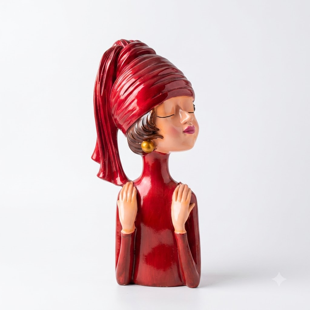 Elegant Lady Face Decorative Planter