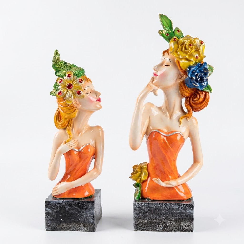 Floral Lady Set Of 2 Pieces