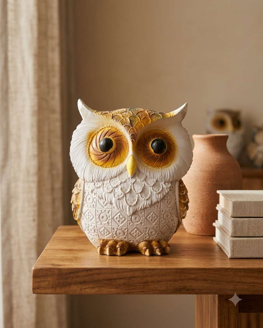 White and Gold Owl