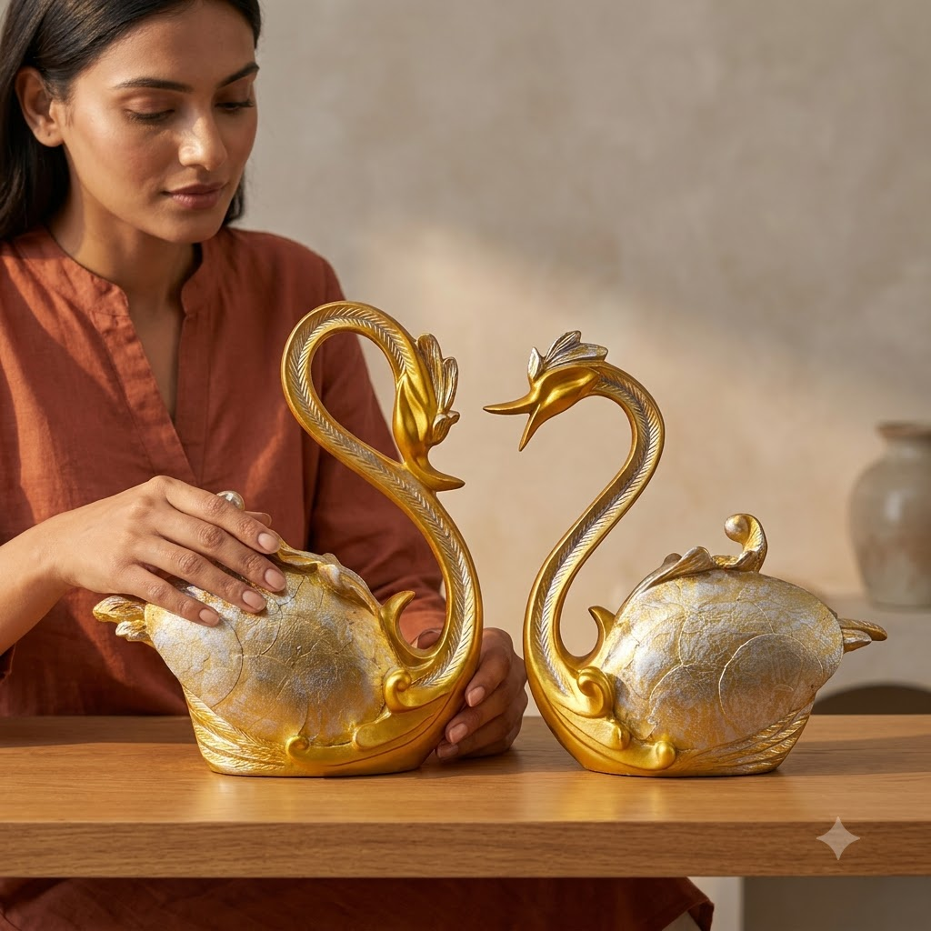 Golden Swan Set of 2
