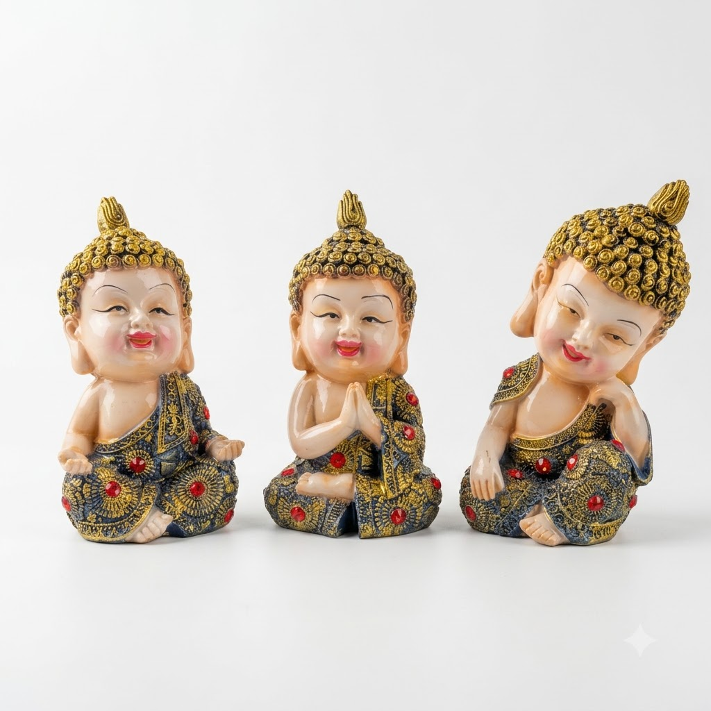 3 Wise Buddha Monk