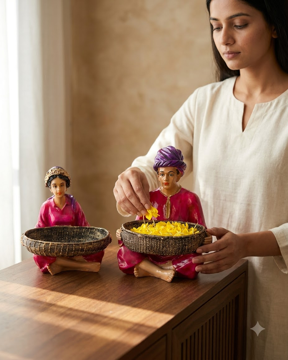 Man and Woman Basket Set of 2