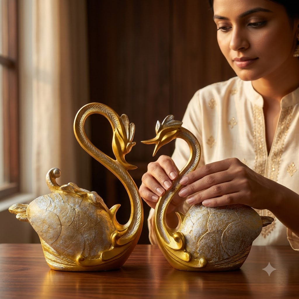 Golden Swan Set of 2