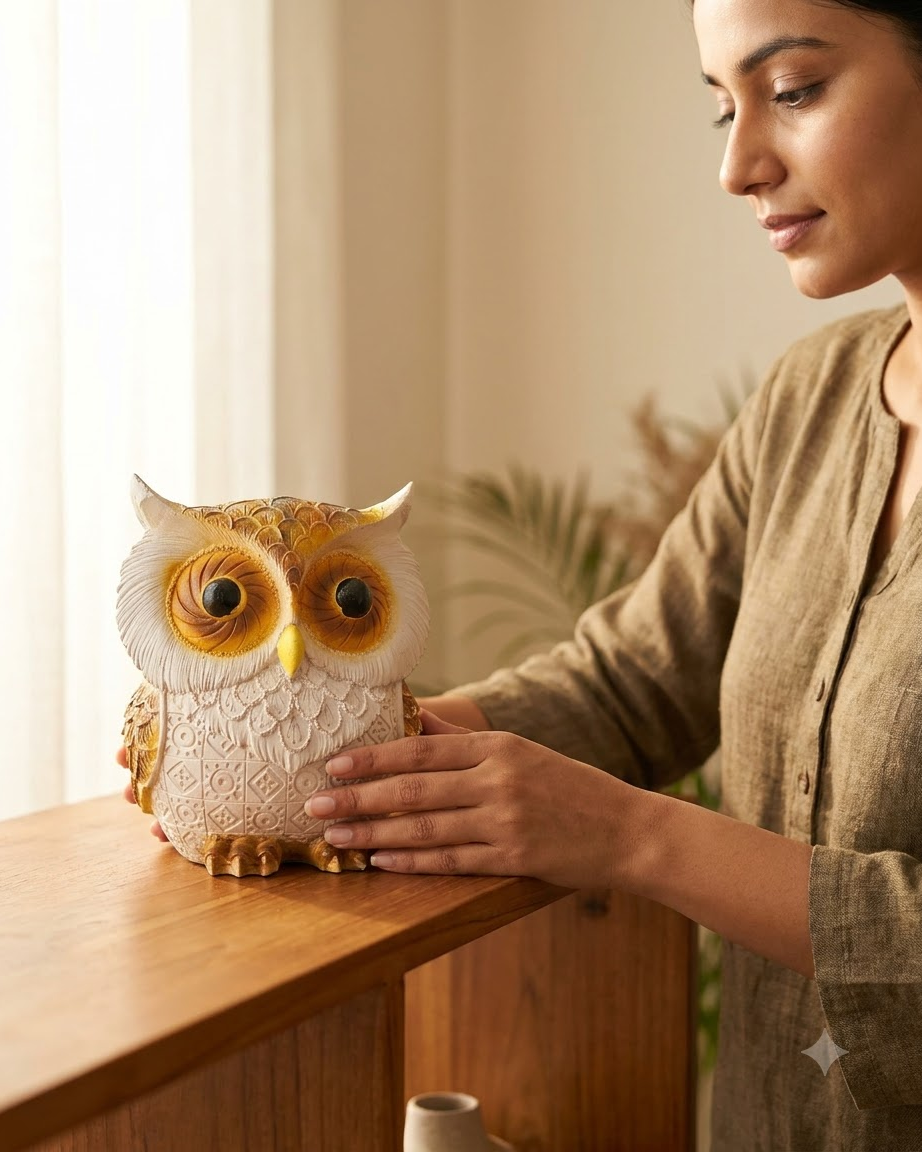 White and Gold Owl