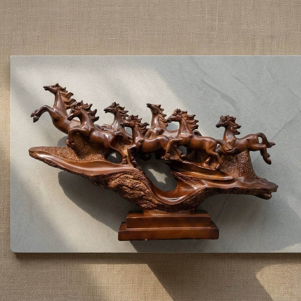 7 Horses Showpiece