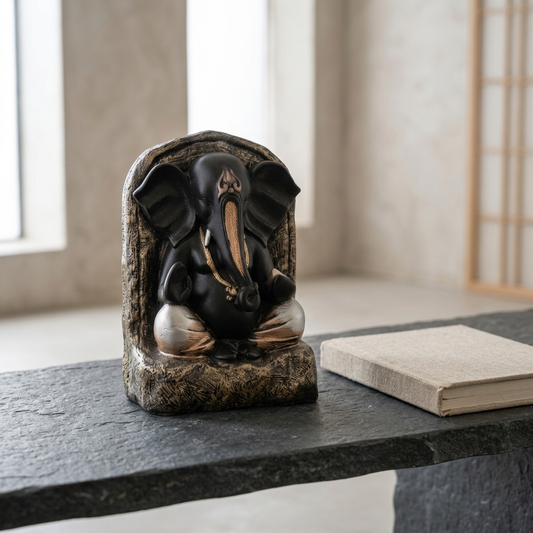 Handcrafted Black Ganesha Idol