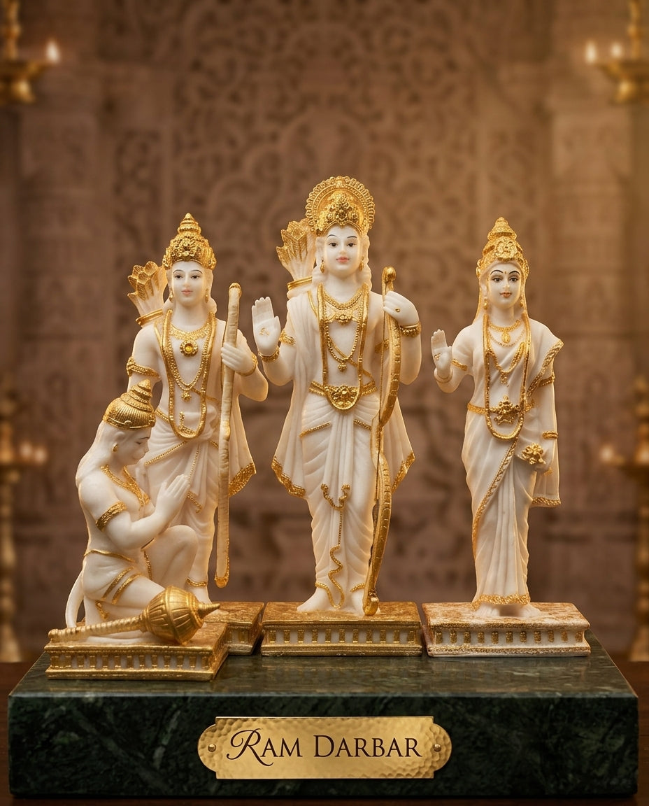 Ram Darbar Decoration Idol Set for Home Temple & Spiritual Decor