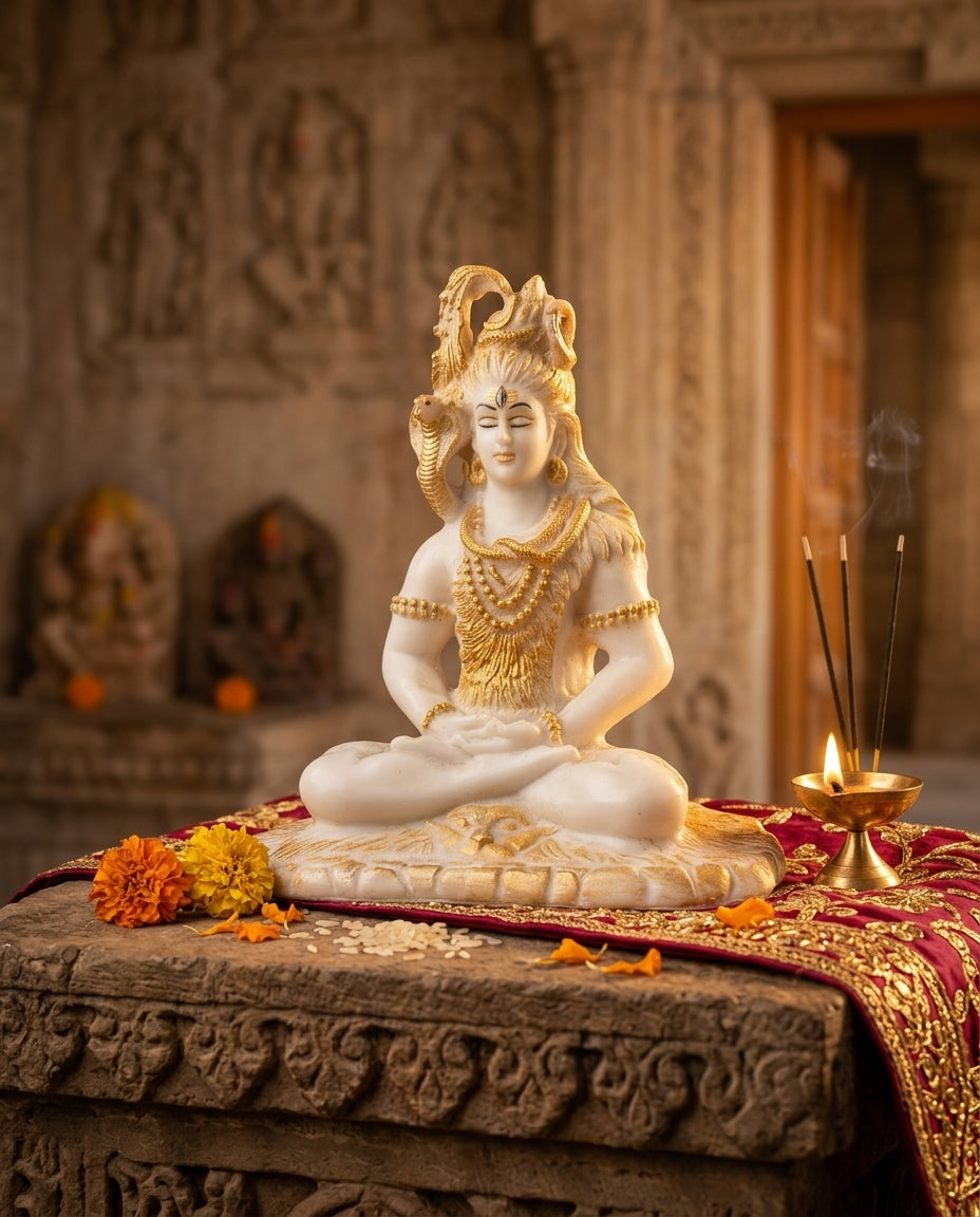 Meditating Shiva statue Idol for Home Decor & Pooja