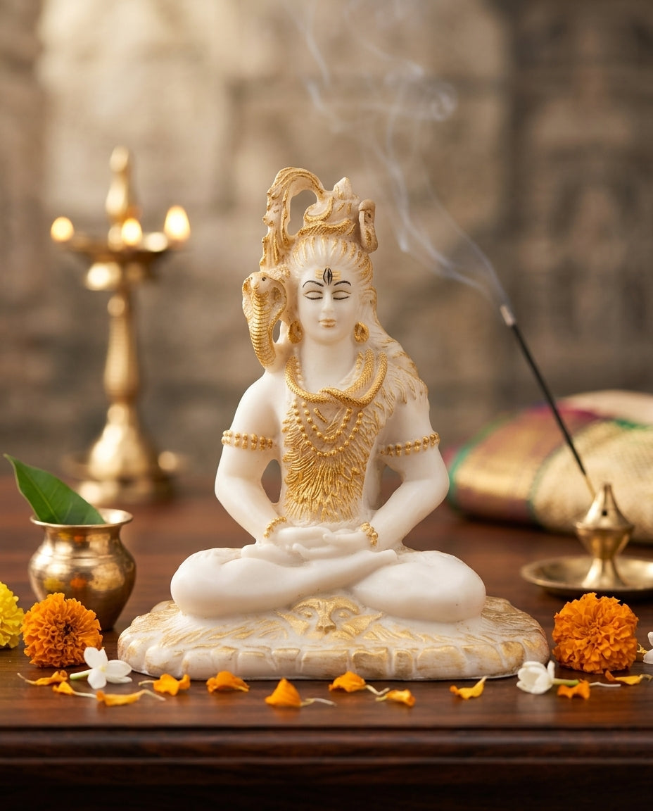 Meditating Shiva statue Idol for Home Decor & Pooja