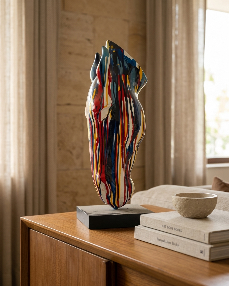 Handcrafted Abstract Horse Head Sculpture Showpiece – Artisan Modern Home Decor