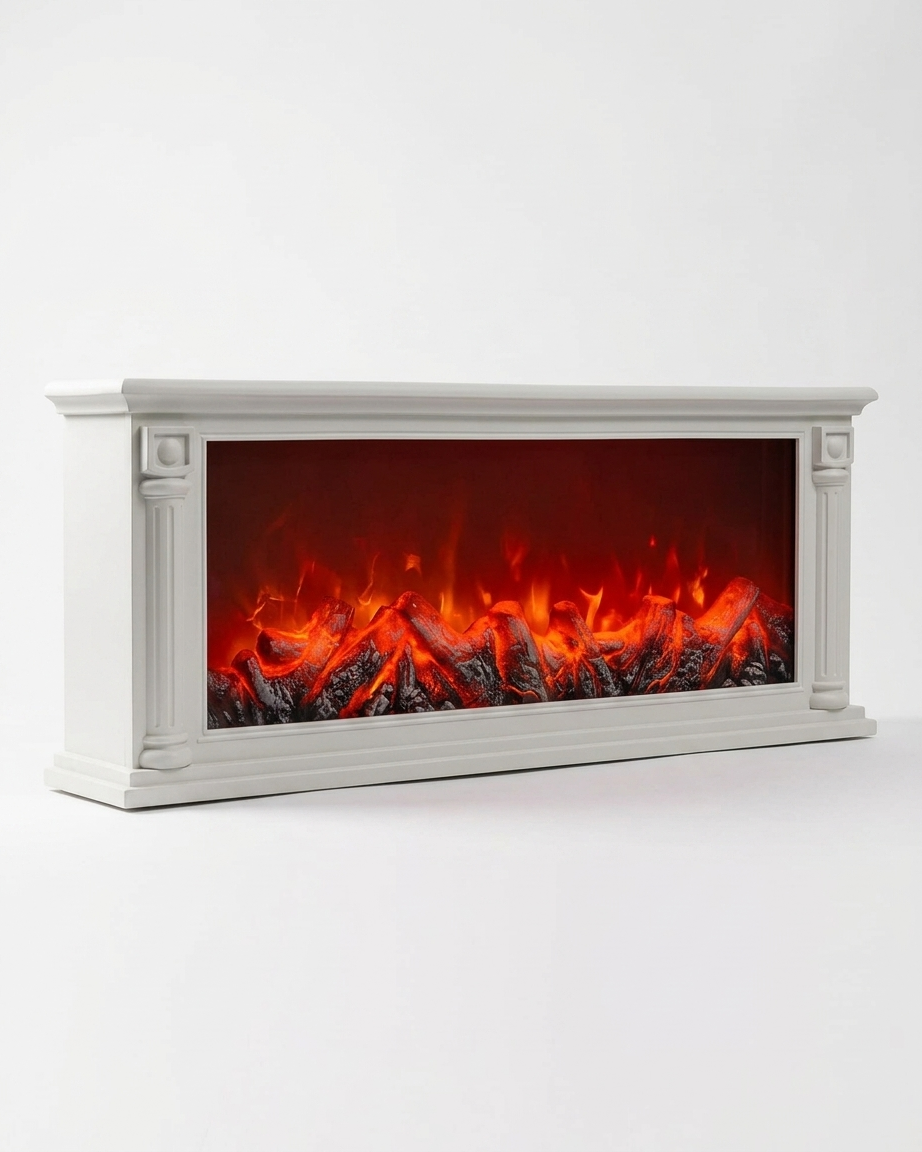 Handcrafted LED Fireplace Showpiece – Luxury Decorative Tabletop & Console Accent