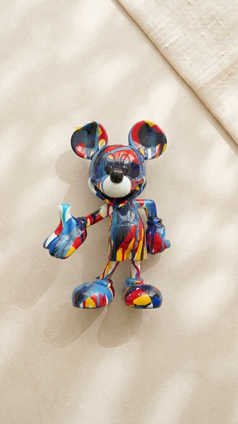 Handcrafted Abstract Mickey Mouse Showpiece – Artistic Character Sculpture