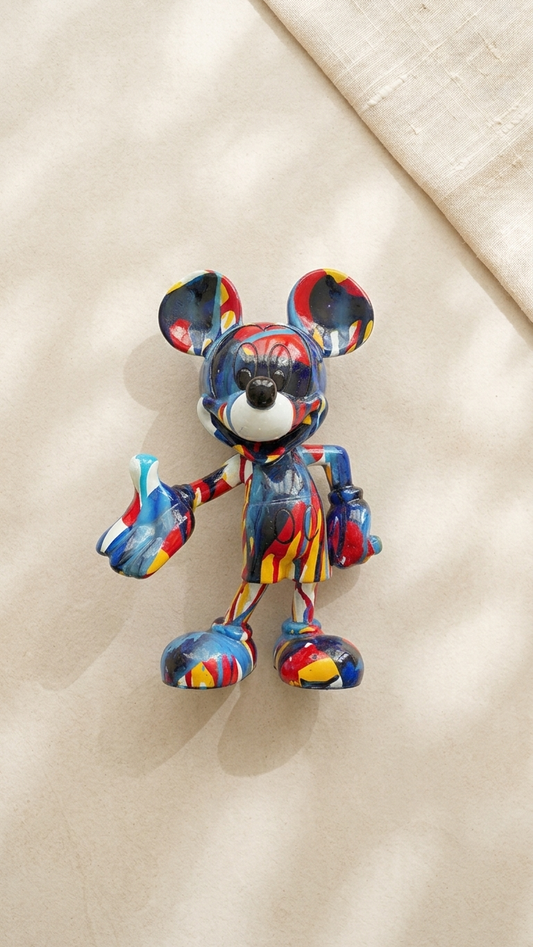 Handcrafted Abstract Mickey Mouse Showpiece – Artistic Character Sculpture