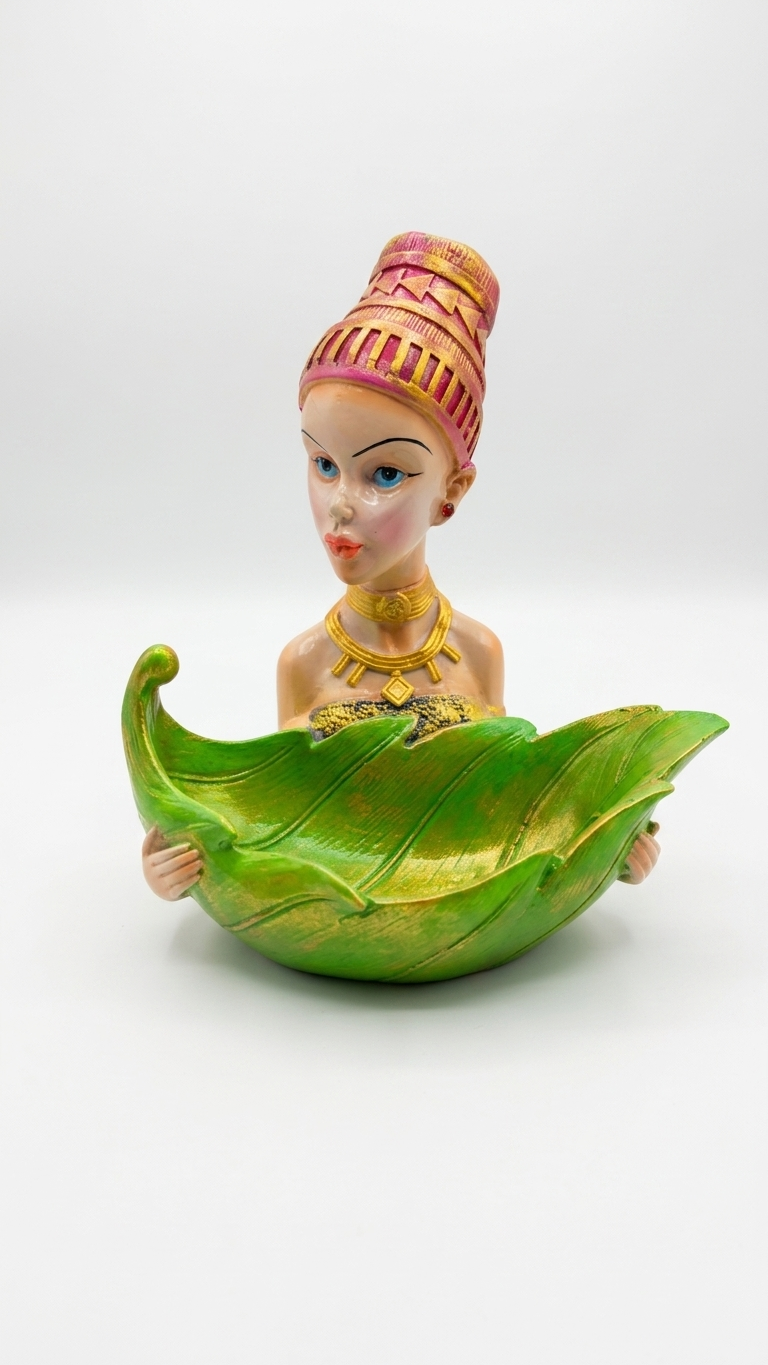 handcrafted leaf bowl showpiece