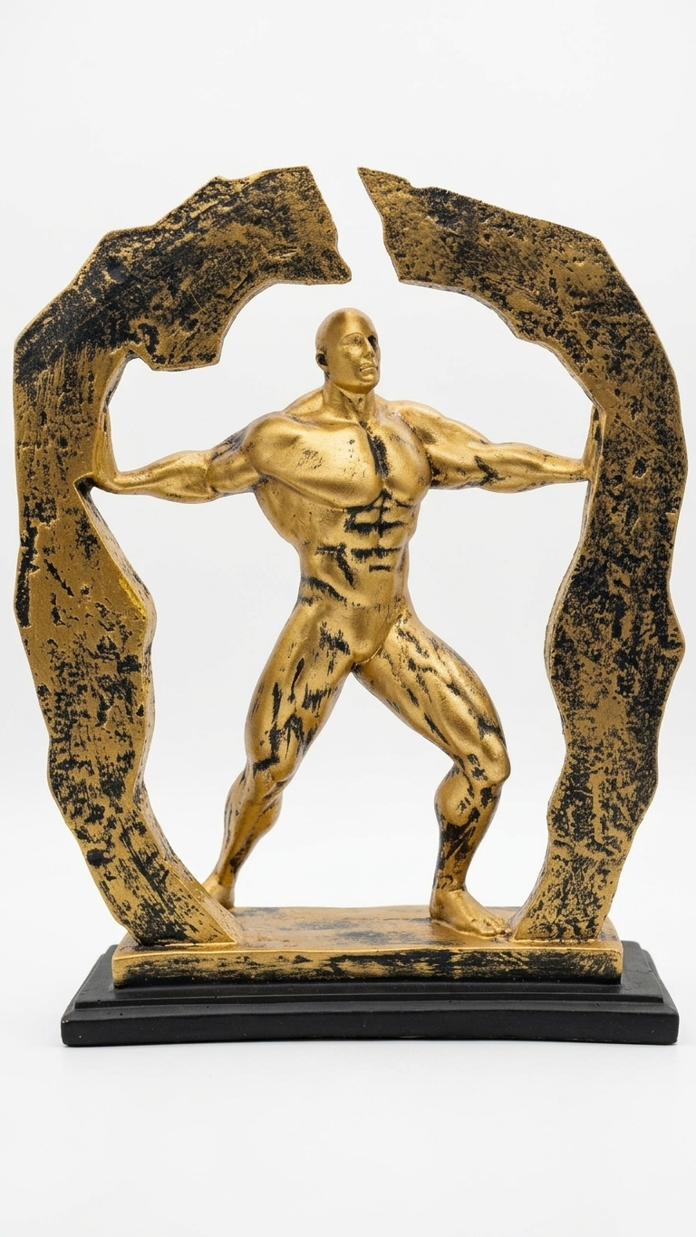 The Breakthrough Man Sculpture – Luxury Success & Strength Decor Showpiece for Home & Office