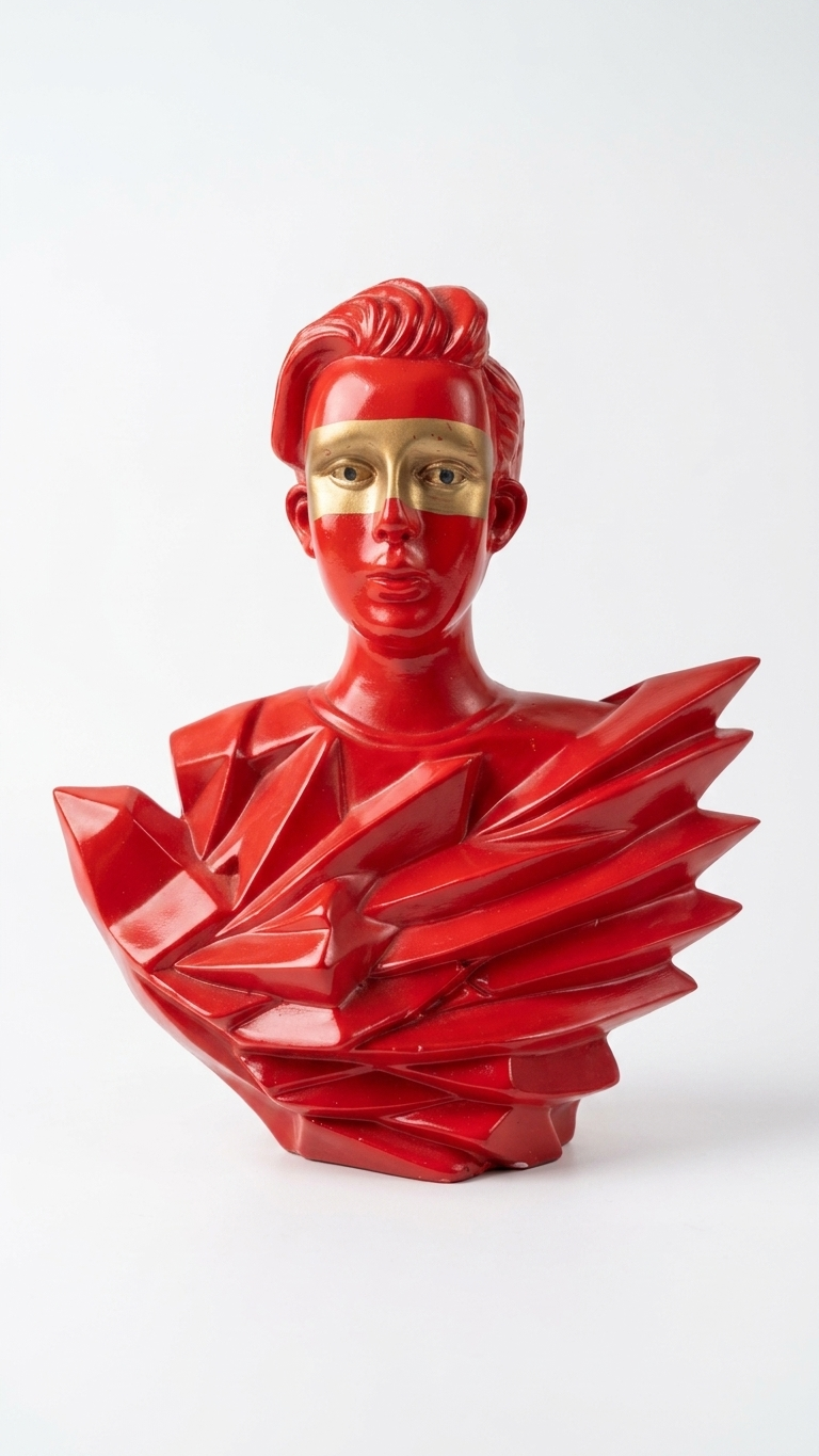 Handcrafted Geometric Gentleman Bust Sculpture – Modern Artistic Showpiece