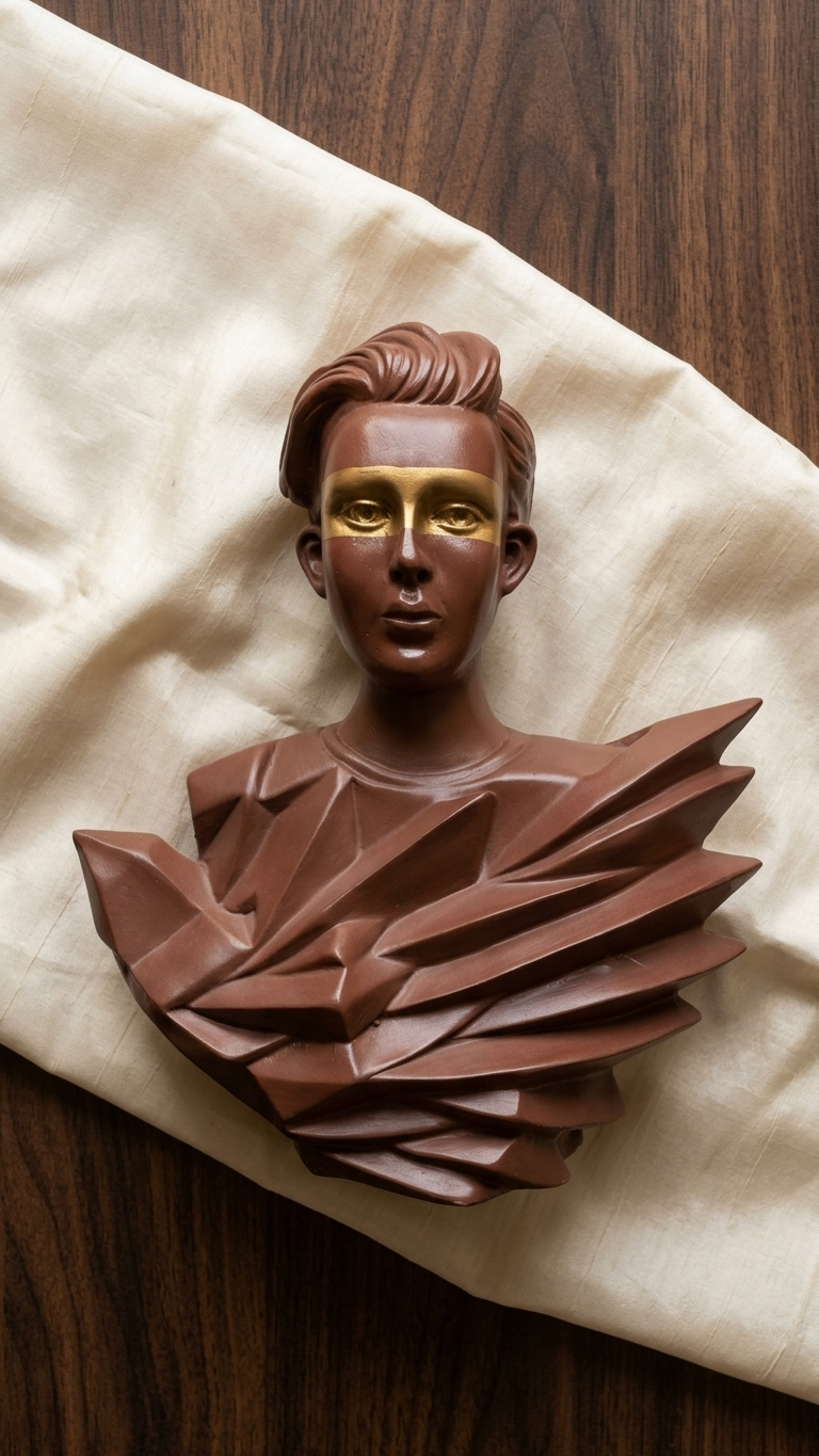 Handcrafted Geometric Gentleman Bust Sculpture – Modern Artistic Showpiece